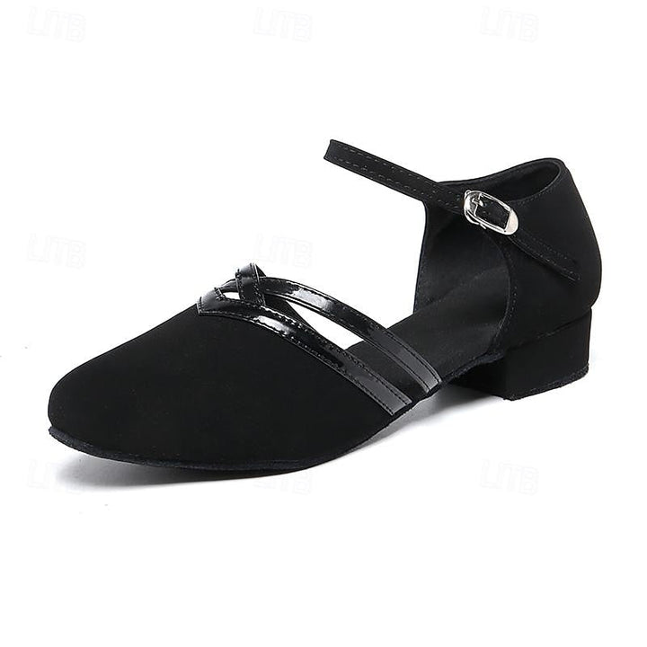 Women's Closed Toe Dance Heels - Formal Evening Ankle Strap Block Heel