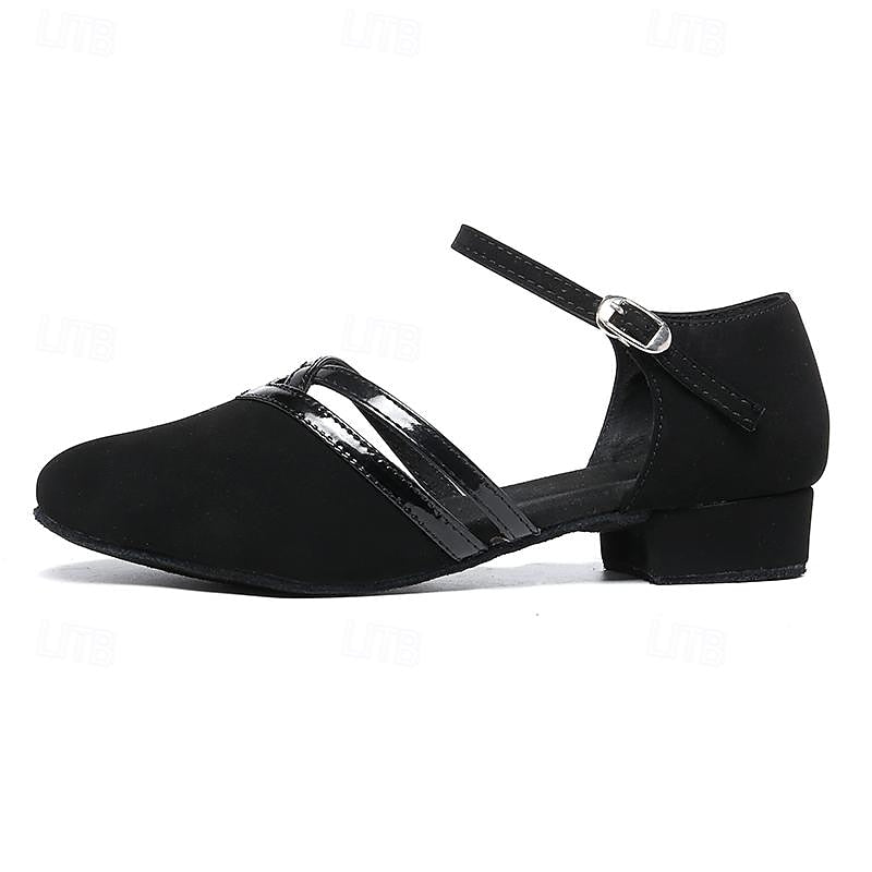 Women's Closed Toe Dance Heels - Formal Evening Ankle Strap Block Heel