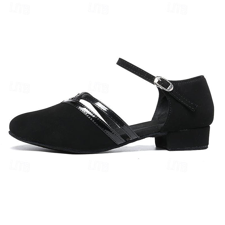 Women's Closed Toe Dance Heels - Formal Evening Ankle Strap Block Heel
