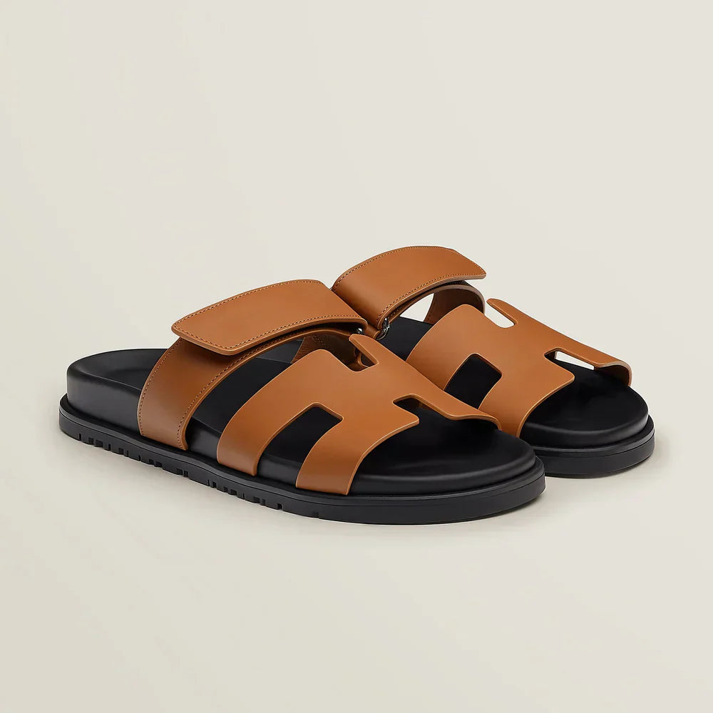 Women's Summer Slide Sandals - Adjustable Strap Flat Casual Open Toe