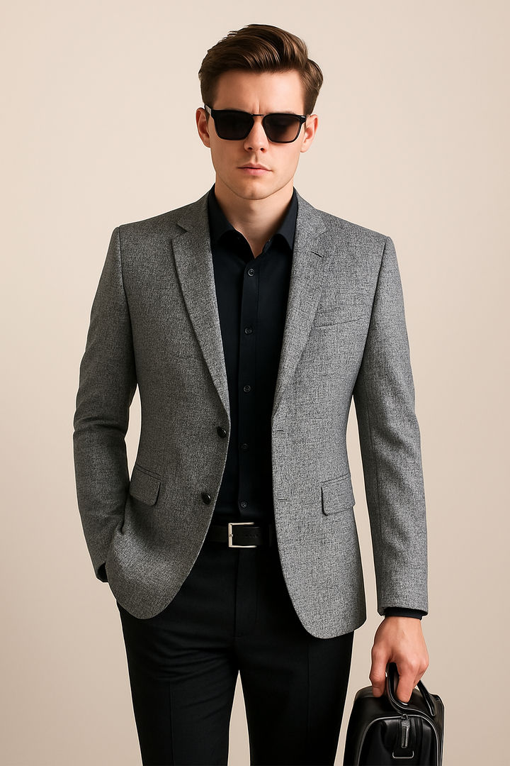 Men's Slim Fit Blazer - Smart Casual Jacket for Work