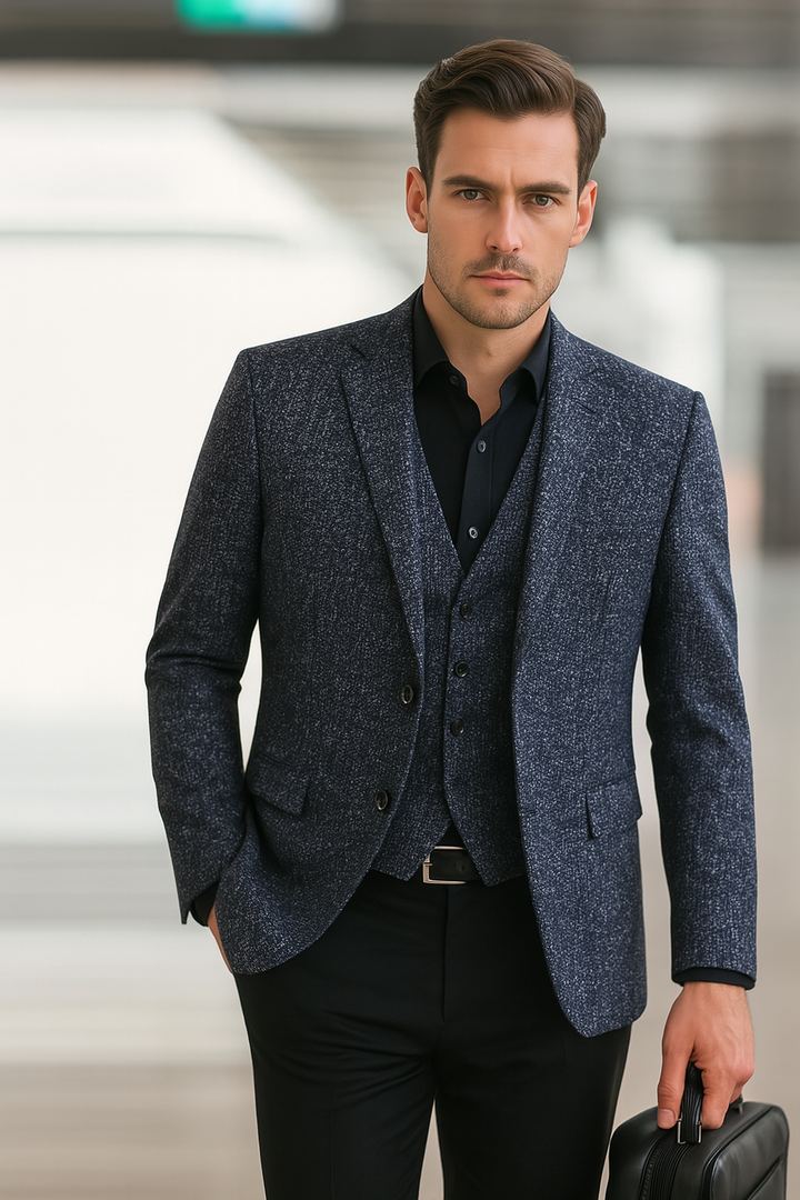 Men's Slim Fit Blazer - Smart Casual Jacket for Work