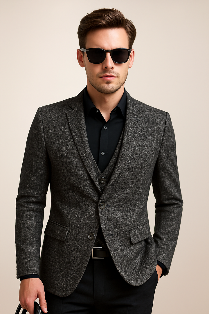 Men's Slim Fit Blazer - Smart Casual Jacket for Work